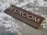 053 Restroom Modern Bathroom Wood Sign