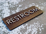 053 Restroom Modern Bathroom Wood Sign