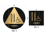 Custom Order 20 for Hatch Design Group (Sarah) - Custom AB1732 Restroom Sets - 8 Signs - Client #190067