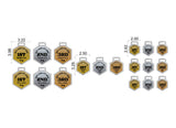 Custom Order 004 for - Nate Burridge - Hive Kendama - Custom Medallions - Various Sizes - 18 Pieces Total - Client #190136