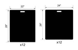 Custom Order 22 for Modern Tile (Shauna) - 0.25" Black Melamine Board Cutouts - Various Sizes - 4 Sheets - Client #190166