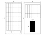 Custom Order 24 for Modern Tile (Jenny) - 0.25" Black Melamine Board Cutouts - 24"x19.375" Size - 2 Sheets - Client #190166