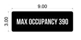 Custom Order 048 for Phanomen Design - Molly C. - Fujiyama - 1 Sign - Matte Black Acrylic & White Rowmark - Client #190185