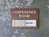 007 Privacy Slider Signs - Conference Interview & Dressing Room -  Occupied Sign - Customizable (Any Text)