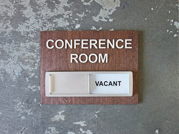007 Privacy Slider Signs - Conference Interview & Dressing Room -  Occupied Sign - Customizable (Any Text)