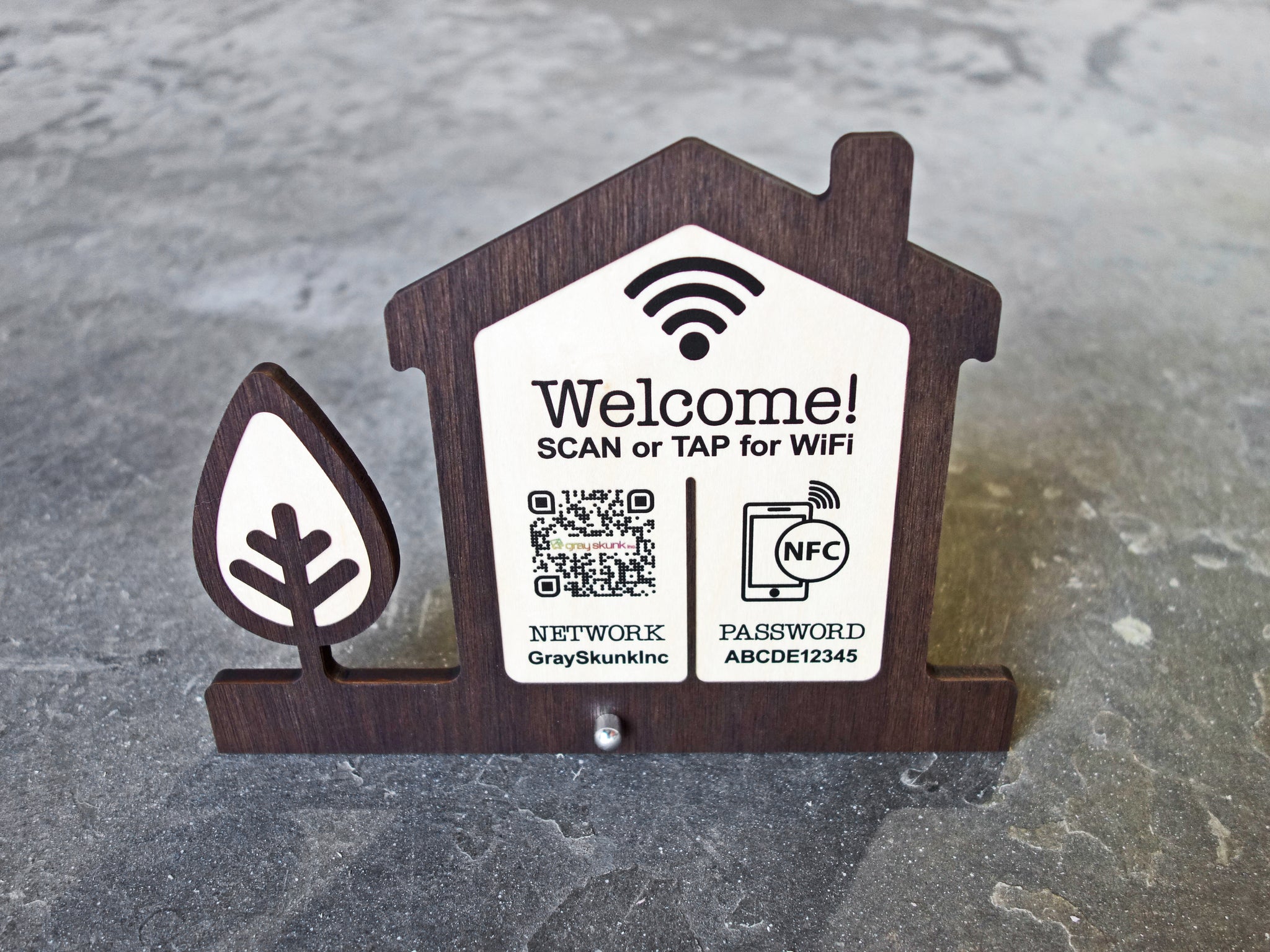024 AirBNB Verbo WiFi Internet Access Sign – Gray Skunk Inc.