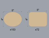 Custom Order 12 for Lucia Heffernan Fine Arts (LH) - MDF Cutouts - Ovals & Rectangles - 225 Units - 0.125" MDF - Client #200029