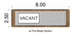 Custom Order 034 for Appfolio - Columbus, OH Office - 8 Signs Total - Natural Walnut Backers & VACANT/OCCUPIED Slider - Interior Only - Client #200053