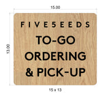 Custom Order 012 for Ian P. & Lauren - FIVE5EEDS Restaurant Signage - Natural Oak & India Walnut Veneer - 1 Piece Total - Client #200099