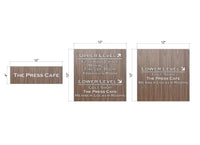 Custom Order 2C for Boulder Country Club - Clubhouse Sign Set - 3 Signs - Solid Natural Walnut & White Acrylic Text - Client #200116