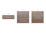 Custom Order 2C for Boulder Country Club - Clubhouse Sign Set - 3 Signs - Solid Natural Walnut & White Acrylic Text - Client #200116