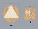 Custom Order 001 -  Alyssa Marmolejo  - Sign Set - 12''/ 8" x 8" Size - 6 Signs - Natural Oak Backer - Birch Ply/ Maple Overlays - Master 2026