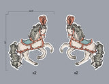 Custom Order 54 for Pink Monkey Studios (Vanessa) - Carousel Horse Cutouts - Client #210151