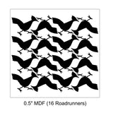 Custom Order 8 for Cali - MDF Shape Cutouts - Roadrunners - 16 Units - 1/2" MDF Laser Cut - Client #210177