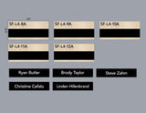 Custom Order 38 for Procore (Clarissa) - Named Office Sign & Slider Set - 21 Qty. - Maple Backer - Black Acrylic Overlays - Client #220082