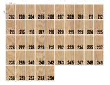 Custom Order 018 for Flat Black Studio (Cole) - Room Number Signs - 178 Signs - 7.5x12 - Natural Oak & Matte Black - Client #220177