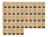 Custom Order 018 for Flat Black Studio (Cole) - Room Number Signs - 178 Signs - 7.5x12 - Natural Oak & Matte Black - Client #220177