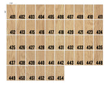 Custom Order 018 for Flat Black Studio (Cole) - Room Number Signs - 178 Signs - 7.5x12 - Natural Oak & Matte Black - Client #220177