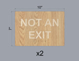 Custom Order 35 for Pura Vida Miami - Not an Exit - Natural Oak Backer - Maple Overlays - 2 Signs - Client #230072