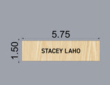 Custom Order 014 - Amy Good - Name Tag - 1 Qty. - 1.5''x 5.75'' - Ash Backer - UVP - Client #230130