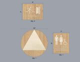 Custom Order 015 for - CMM Construction (Marc Mitre) - Natural Oak Sign Set - Various Sizes - 6 Signs Total - Natural Oak Backers - Maple Overlays - RUSH ORDER - Client #230175