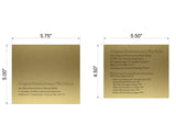 Custom Order 027 for MetaDesigns (Chris M.) - Laser Engraved Brass - Various Sizes - 2 Qty - Client #230200