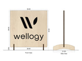 Custom Order 001 for Wellogy - Interior Logo Sign - 1 Qty. - 0.75" Maple Plywood Backer - 0.25" Matte Black Acrylic Overlays - Client #240100