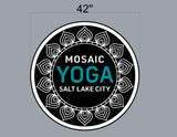 Custom Order 003b for James - Mosaic logo sign- Black ACM- Acrylic Overlays - 1 Piece Total - Client #240125