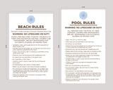 Custom Order 015 for Wymara Restort - Jhen P. - Beach & Pool Rules Signs - Matte White ACM + UV Print - QTY 2 Pieces - Client #240140