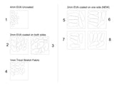Custom Order 24 for Lore Cycling + Drake Labs - PO260610 - EVA Foam & Fabric Cutting - 8 Sheets - Client #250024
