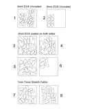 Custom Order 30 for Lore Cycling + Drake Labs - PO260825 - EVA Foam & Fabric Cutting - 7 Sheets - Client #250024
