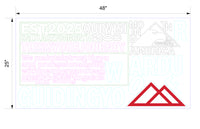 Custom Order 5 for Nine O (Raymond) - 0.25" White Acrylic Cutouts + Adhesive + UVP - Client #250104