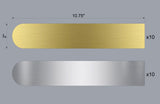 Custom Order 3A for Tand Studio (Ben) - Blank Metal Parts + 3" Tape - 10 Qty. - Brass & Steel - Client #260107