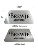 Custom Order for Brewie (Austin) - Printed Brushed Metal Vinyl Samples - Client #260144