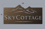 Custom Order for Fullcast (Aubrey) -Sky Cottage Sign - 18"x9" - 1 Unit - 0.125" Powder Coated Stainless Steel - Client #260154