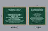 Custom Order for About Signs (Melissa) - Donor Plaques - Interior Signs - 4 Pcs. - Client #260167
