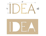 Custom Order for Idea Pools (Andrea) - Dimensional Text Logos - 0.125" Champagne Gold - Client #260175