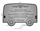 Custom Order for Red Canyon Transit (Brian) - Memorial Sign - 23.4""x15.2" - 1 Sign - 0.100" Stainless Steel - Client #260180