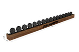 Custom Order 001 for Utah Mammoth (Isabella C.) - Interior Puck Display Shelf - 1 Unit - Natural Walnut + Black Epoxy Inlay - Client #260193