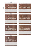 Custom Order 001 for Bethel Baptist Church (Logan L.) - QTY 9 Insert Signs - Dark Cherry Backer & Maple Veneer Overlays - Client #260211