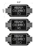 Custom Order 2 for Hauser (Stephen) - Max Occupancy Signs - 12"x5.75" Size - 3 Signs - Client #260215