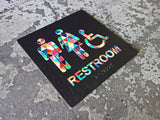 031 ADA Colorful Restroom Bathroom Sign - Rainbow Design - CHROMATONE Series: The Kaleidoscope