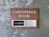 007 Privacy Slider Signs - Conference Interview & Dressing Room -  Occupied Sign - Customizable (Any Text)