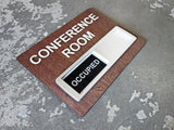 007 Privacy Slider Signs - Conference Interview & Dressing Room -  Occupied Sign - Customizable (Any Text)