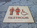 054 Bohemian ADA Restroom Bathroom Sign - Colorful Floral Design - CHROMATONE Series: The Boho 2