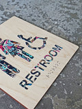 046 ADA Boho Restroom Bathroom Sign - Floral Design - CHROMATONE Series: The Bohemian