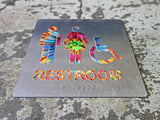 051 Colorful ADA Restroom Bathroom Sign - Flashy Rainbow Design - CHROMATONE Series: The Burst