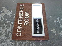 007 Privacy Slider Signs - Conference Interview & Dressing Room -  Occupied Sign - Customizable (Any Text)