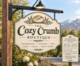 Custom Order for The Cozy Crumb (Matt) - Logo Sign - 36"x24" Size - 1 Sign - Client #260219