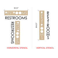 060 Restroom Sign 3D Typography Letters - Many Finish Options